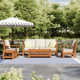Bogota 5 - Person Teak Seating Group with Sunbrella Cushions