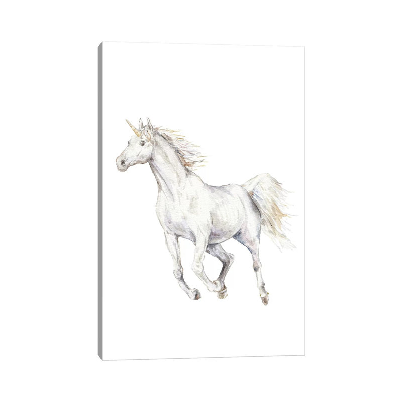 Unicorn by Wandering Laur - Gallery-Wrapped Canvas Giclée on Canvas, No Frame, 20.32 cm H x 30.48 cm W