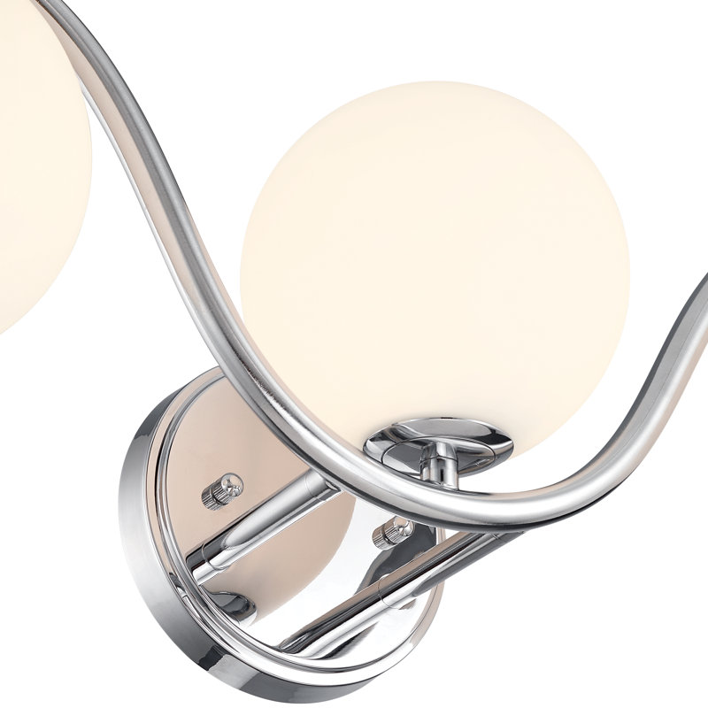 Éclairage pour meuble-lavabo Triple Globe Wave, Chrome chrome