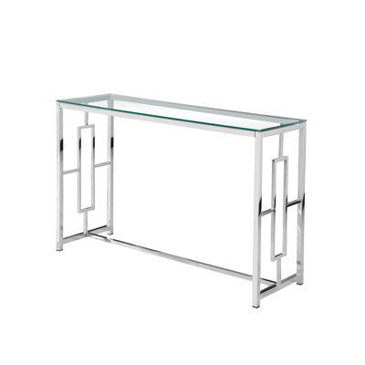 Gannon 47'' Glass Top Console Table