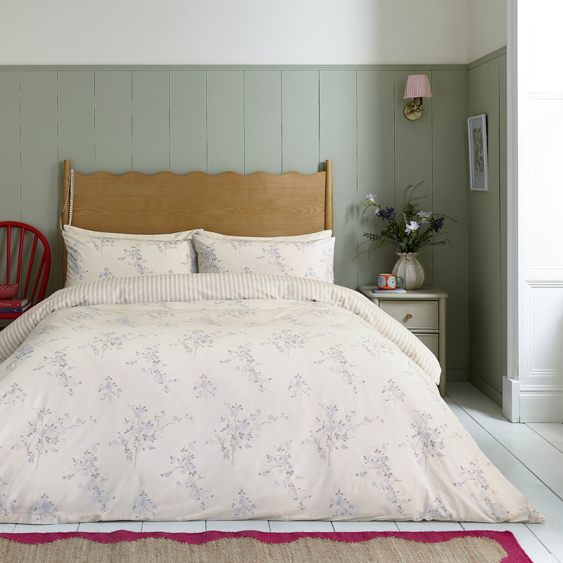 Blossom Cotton Duvet Cover Set, Single Duvet Cover Set + 1 Pillowcase