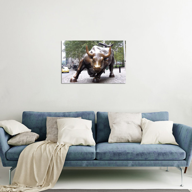 Impression sur taureau The Wall Street, Multicolore, H 24 po x l 32 po