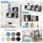  Wall Mount Cube Shelf Set Of 3,Floating Cube Shelves For Space Discovery, Black-1900201041