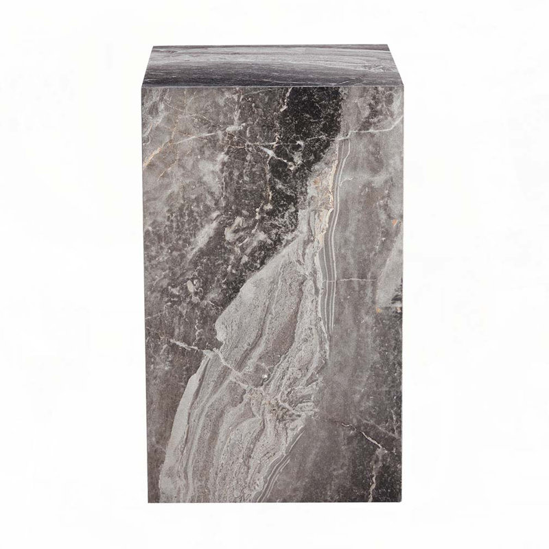 Texture MDF Coffee Table,End Table, 20" H x 12" L x 12" W, Gray