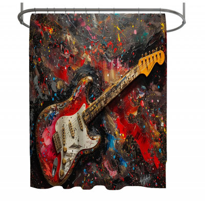 Electric Guitar Music Shower Curtain