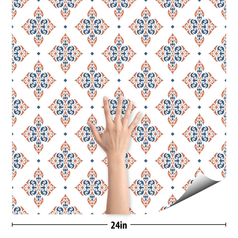 Carreau de papier peint Bhorelal, L 126 po x l 24 po