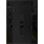 Porte avant en acier pré-suspendue à l'avant / émail noir Ronex 1477 / fenêtre extérieure latérale et supérieure à 2 panneaux latéraux en acier inoxydable / entrée en métal peint moderne l 14 + 36 + 14 po x H 80 + 16 po à droite