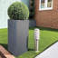 Concrete Effect Tall Planter, Frostproof Outdoor Plant Pot, Tall Garden Planter with Drainage Holes, Tall Square Plant Pot-36035301-134406445