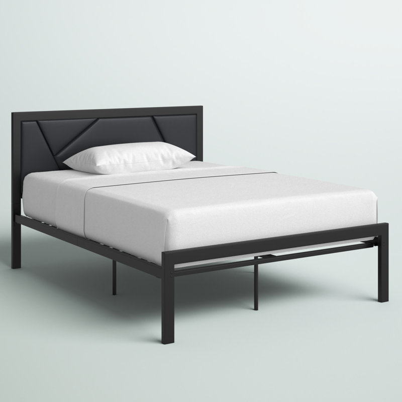 Bacote Upholstered Metal Platform Bed, Full