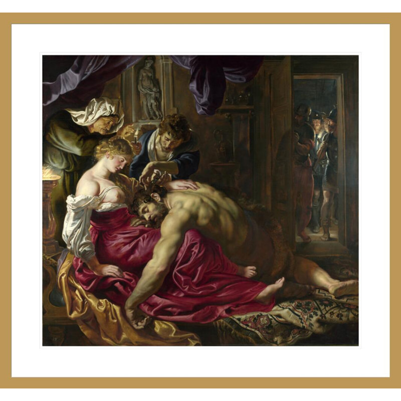 «Samson and Delilah» par Peter Paul Rubens, impression giclée encadrée, 33,5 po H x 35,76 po po