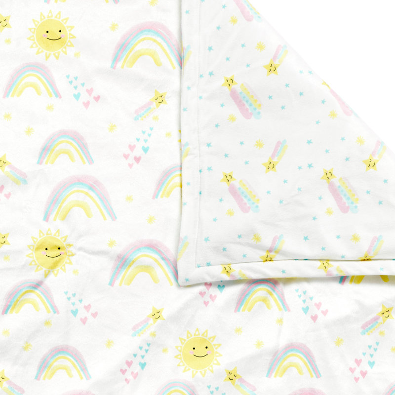 Couverture sherpa arc-en-ciel Sunshine, L 50 po x L 36 po