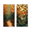 Feuilles de forêt brune, tranquillité I - Art mural floral, collection 2 panneaux-672970864-672970871