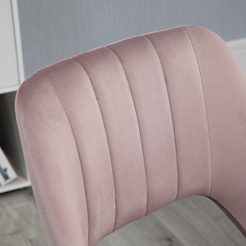 Hunstant Velvet Office Chair, Pink