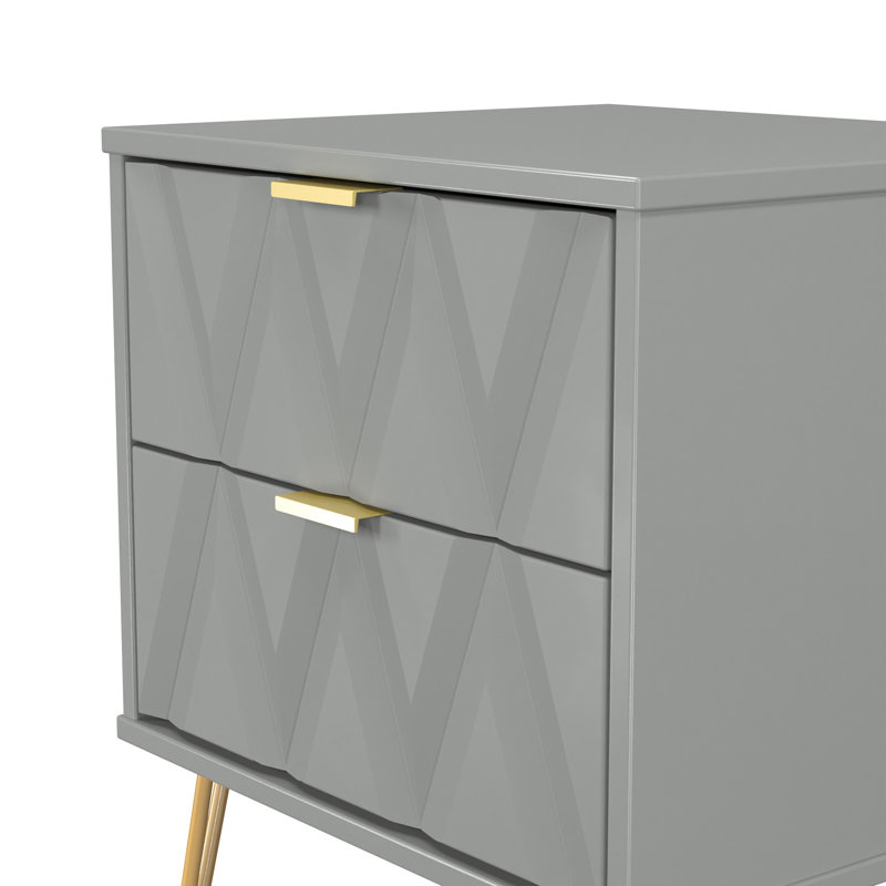 45cm W Manufactured Wood Bedside Table