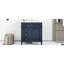 Meuble-lavabo de 30 po avec lavabo en céramique, armoire bleue moderne à 2 tiroirs et rangement pratique