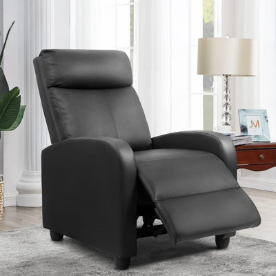 Fauteuil inclinable de massage pour le salon avec repose-pieds réglable - Canapé inclinable ergonomique en cuir PU avec fonction de massage intégrée pour le cinéma maison ou le bureau