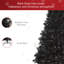 Sapin de Noël artificiel illuminé 7 pi avec branches réalistes et 1346 pointes, style Halloween noir