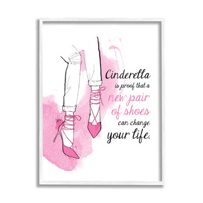 Shoes Change Your Life Phrase by Alison Petrie - Textual Art on Canvas