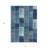 HomeRoots 3' X 5' Navy Blue And Sky Blue Patchwork Washable Indoor Outdoor Area Rug