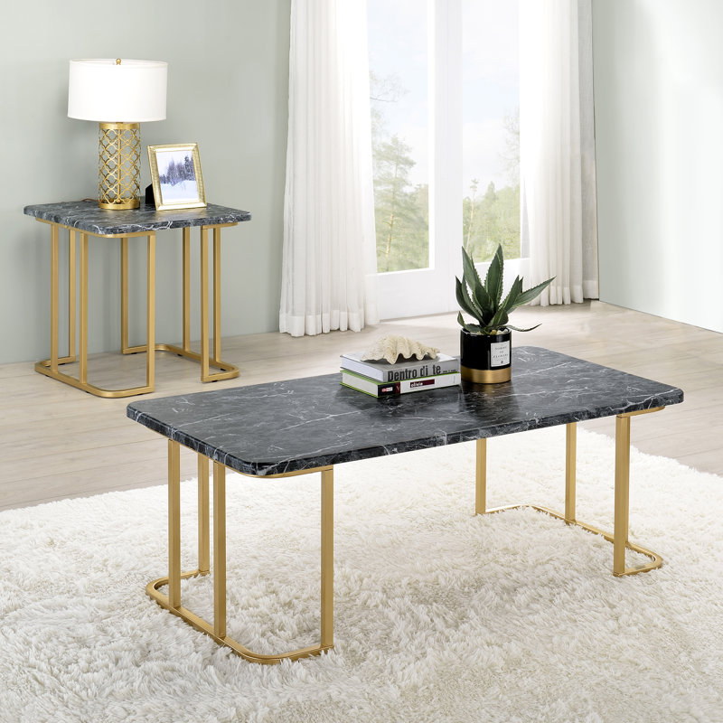 Ensemble de tables basses Reynalda, 2 pièces: table basse, table de bout