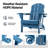 Foldable HDPE Adirondack Chair – Premium Weather-Resistant Patio Seating for All Seasons-449530662