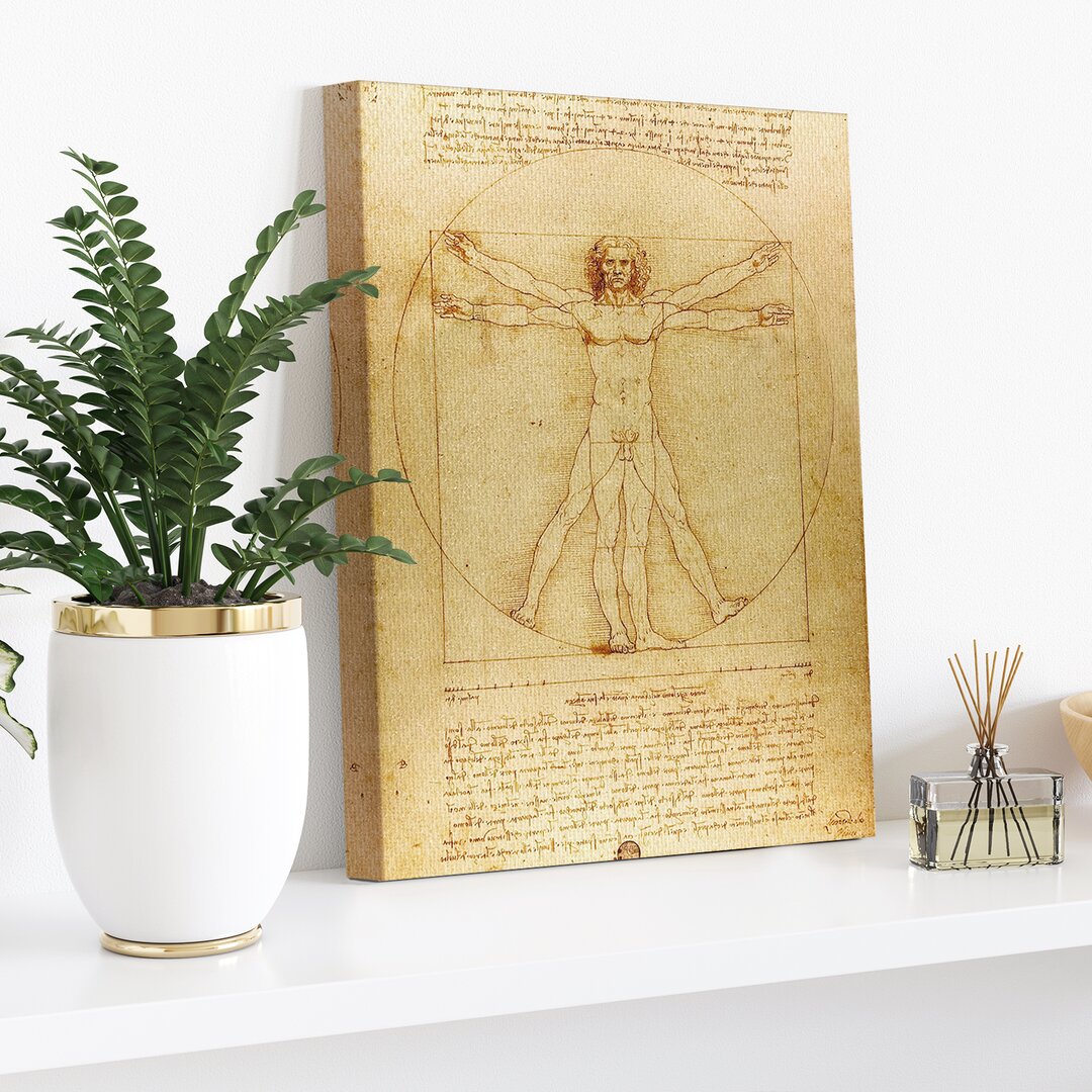 Leinwandbild Vitruvian Man von Leonardo Da Vinci