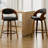 Modern Faux Leather Upholstered 30'' Swivel Wood Bar Stools-119858595-122537563