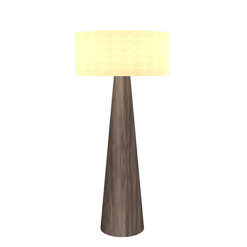 Cônica 62.4'' Novelty Floor Lamp, American Walnut