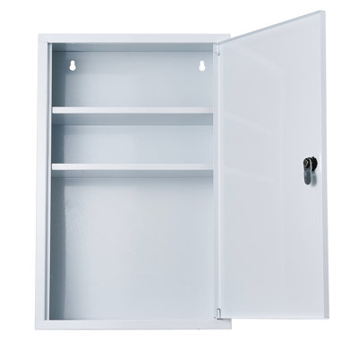 Armoire de premiers soins à 3 tablettes avec 1000 fournitures, fixation murale, acier rouille, preuve, classe A de 2015, boîte blanche en métal de qualité professionnelle et trousse d'urgence en métal