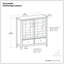 Grande armoire de rangement traditionnelle en bois massif avec portes en verre et tablettes réglables l 46 po Connaught-6005417