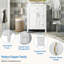 Meuble-lavabo de 24 po avec lavabo en céramique, porte / tiroirs à fermeture en douceur et porte double