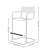 Saddle Leather Bar & Counter Stool, Faux Leather Dining Chair, Stainless Steel Frame Arm Chair, Accent Chair-1137715921