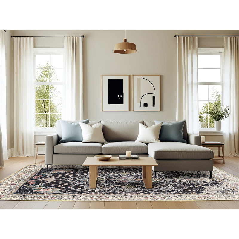 Oriental Indoor Rug, Rectangle 6' x 9'