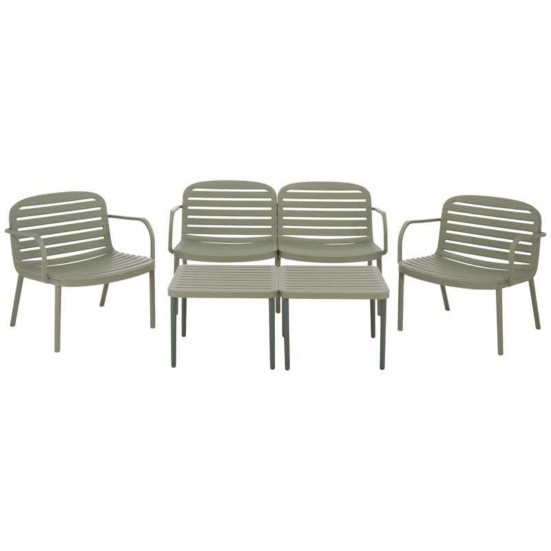 Ensemble de conversation d'extérieur Thompson, Vert