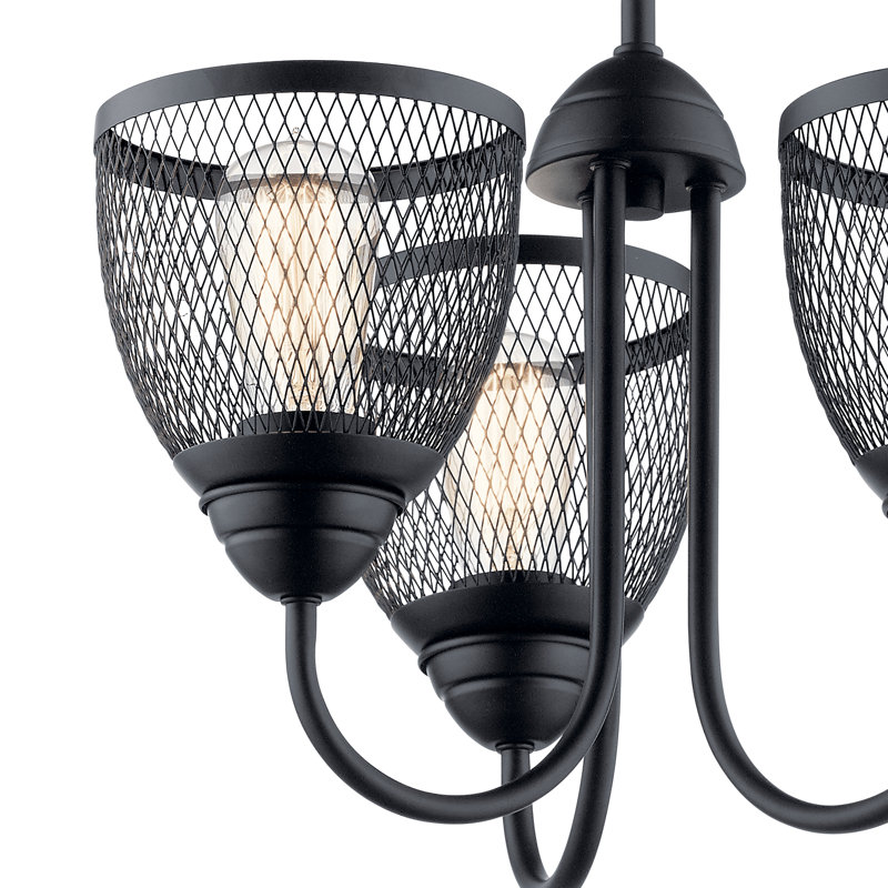 Lustre classique à 3 lumières Voclain, Noir