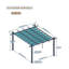Pergola à auvent rétractable en aluminium, pavillon d'extérieur moderne avec finition grain de bois, imperméable, UPF 50+-128710138