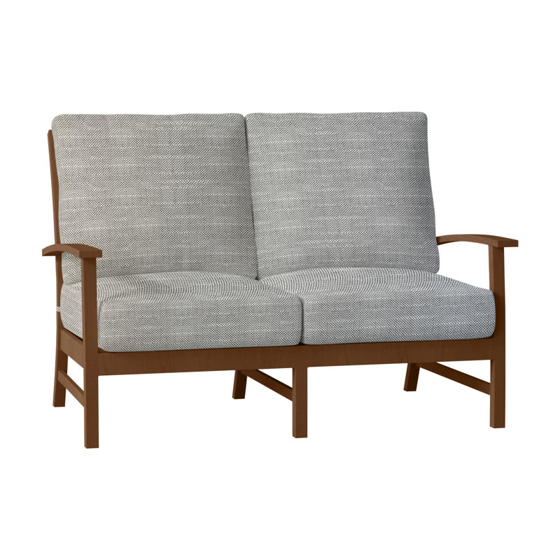 Causeuse en aluminium Charleston - Huître, Welt + Standard Fill, Rollo argent, Huître