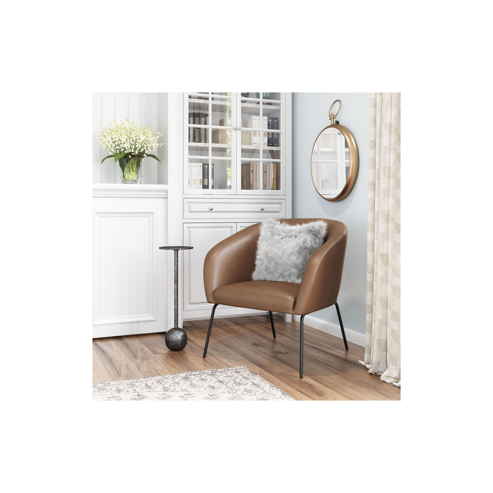 Quinten Upholstered Armchair, Brown