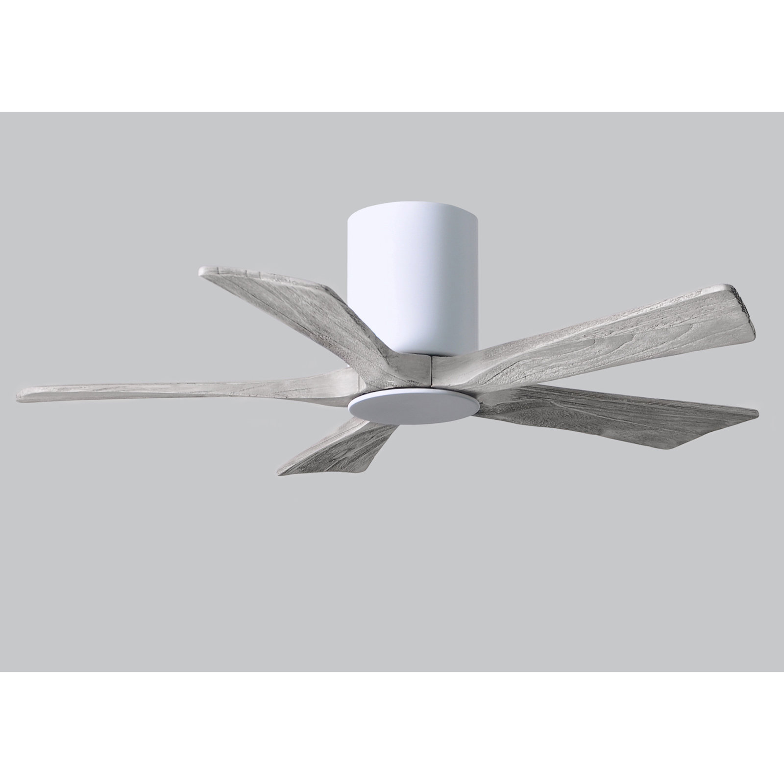 Irene 5 - Blade LED Ceiling Fan with Light Kit Included, Gloss White, Barn Wood Tone, 42"
