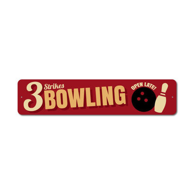 Bowling Metal Sign