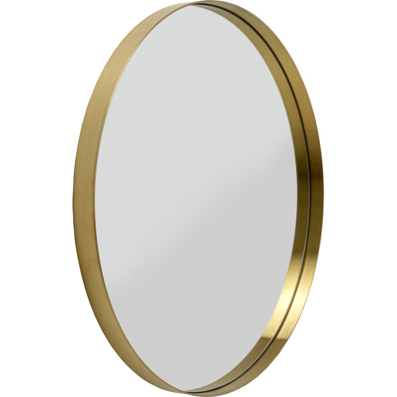 Mirror Curve Round, Brass, 100 cm H x 100 cm W
