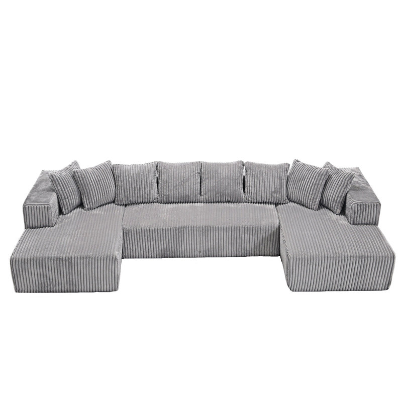 Canapé modulaire rembourré, Gris antique