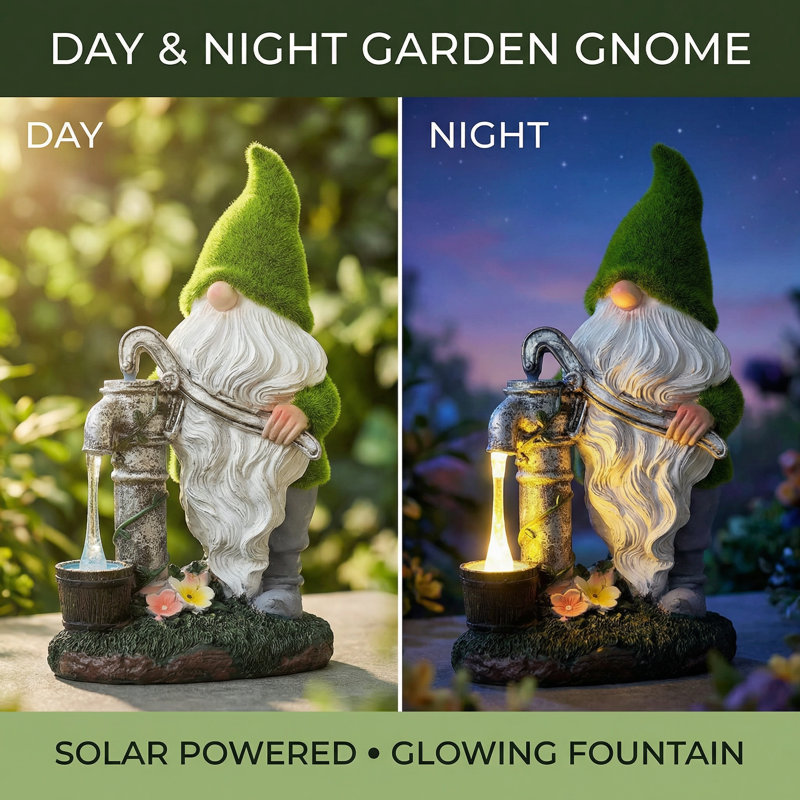 Solar Gnomes Garden Statues
