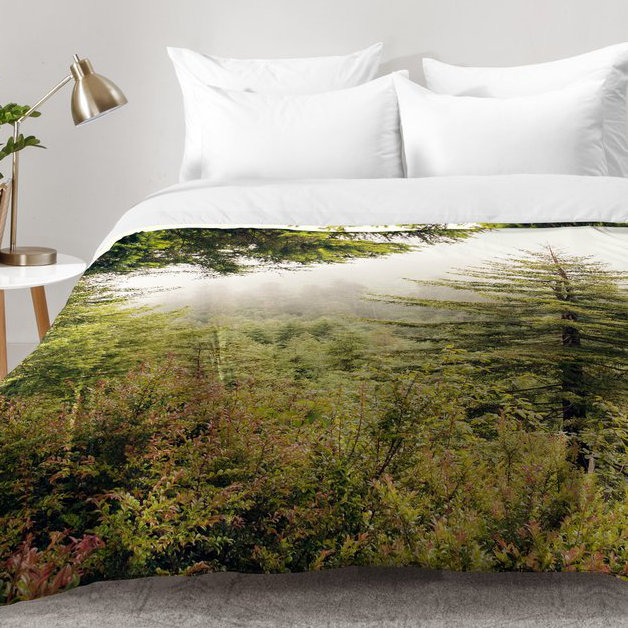 Catherine McDonald Modern & Contemporary Polyester Floral Comforter, Full/Queen Comforter + 2 Standard Shams