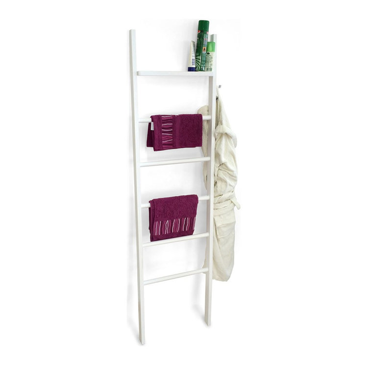 Bowles Wood 4 Wall Towel Stand, White