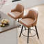 Tabouret de bar moderne rembourré et rembourré en cuir de polyuréthane épais avec pieds en bois-1674410619-1674410615