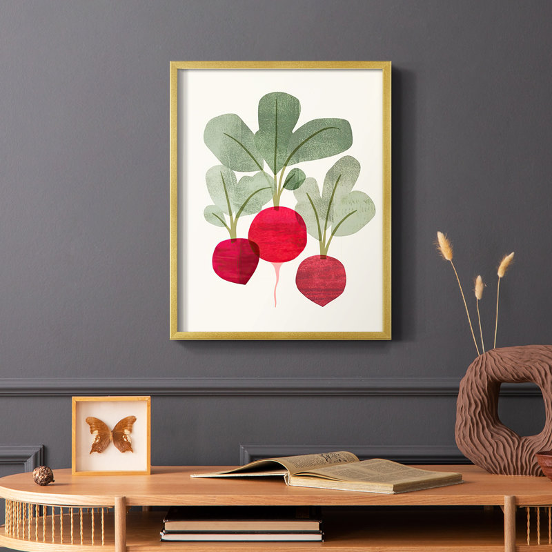 «Organic Veg I», reproduction encadrée - bois massif, H 20 po x l 16 po