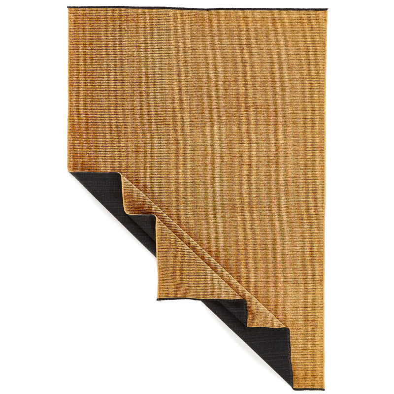 Tapis contemporain moderne or 6 x 9