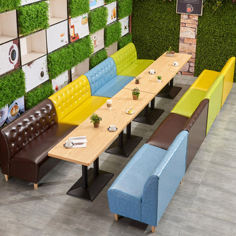 Banc rembourré en similicuir, Café