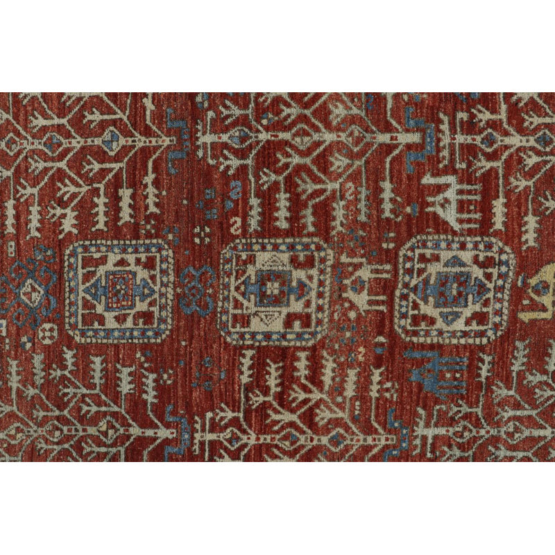 Burano Hand Knotted Wool Geometric Area Rug, Rectangle 10' x 14'